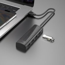 USB HUB HOCO HB41 4в1 Easy safety (4 порти USB 2.0), 20см