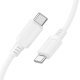 USB-C кабель BOROFONE BX115 Lotto Type-C - Type-C SILICONE 60W, 3A, 1 метр, білий