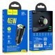 Автомобільний зарядний пристрій HOCO NZ6 45W 2×Type-C PD + USB-A QC3.0, чорний