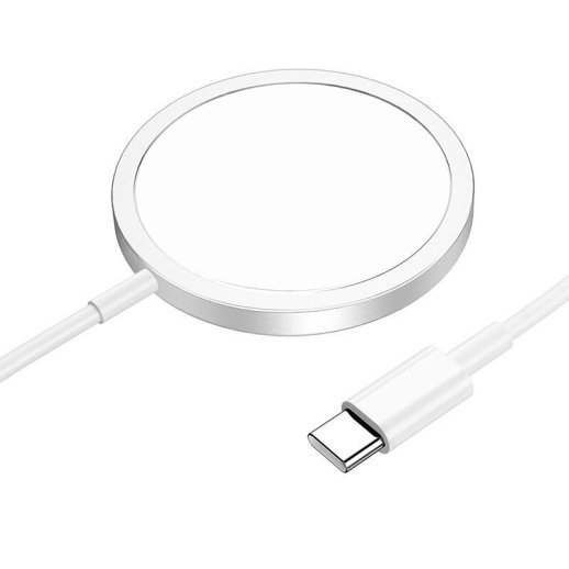 Бездротовий зарядний пристрій HOCO CW47 Magnetic Wireless Charger для iPhone (15W), білий