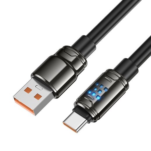 USB кабель HOCO U143 USB - Type-C 5A, 1 метр, чорний