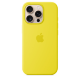 Silicone Case Original With MagSafe and Splash Apple iPhone 16 Pro Max with button Warn Yellow