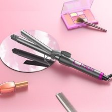 Електричний щипці HOCO HP43 для завивки волосся з цифровим LCD-дисплеєм, СІРИЙ