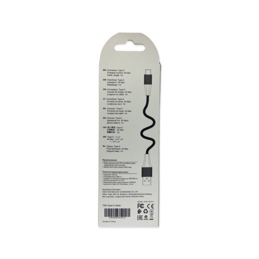 USB Cable TORNADO TX6 Type-C 3A/1m