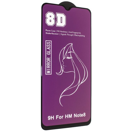 Захисне скло 8D MIRROR XIAOMI Redmi Note 8 2019