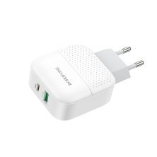Мережевий зарядний пристрій BOROFONE BA46A Premium Type-C PD 18W + USB QC3.0