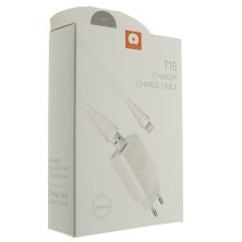 Мережевий зарядний пристрій WUW T18 1000 mA + USB Lightning