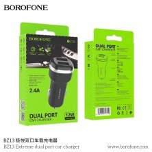 Автомобільний зарядний пристрій BOROFONE BZ13 Extreme dual USB 2.4A