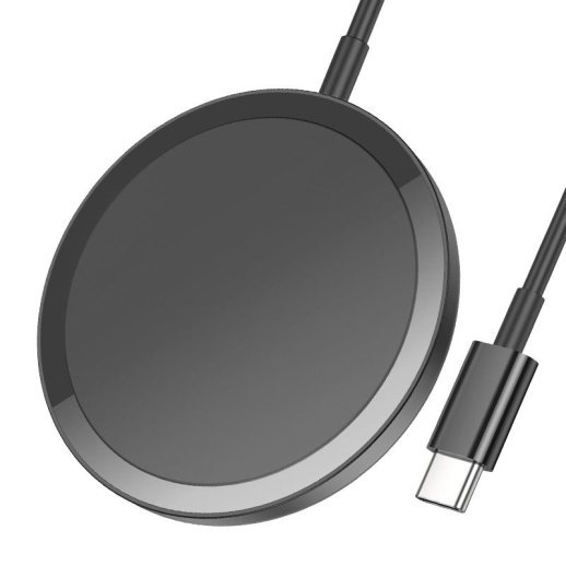 Бездротовий зарядний пристрій HOCO CW52 Magnetic Wireless Fast Charger 15W, чорний