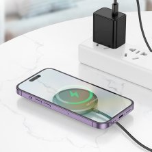 Бездротовий зарядний пристрій HOCO CW52 Magnetic Wireless Fast Charger 15W, чорний
