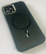Case Carbone Shield Magsafe  for Apple Iphone 12 Pro Green