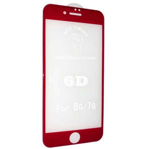 Захисне скло 6D ORIGINAL для APPLE IPHONE 7 | 8 ЧЕРВОНИЙ