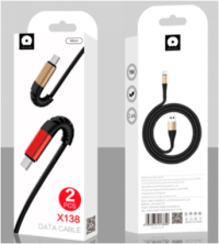 Кабель USB WUW X140 USB - Type-C 2,4A (2 кабелі в упаковці) (70)