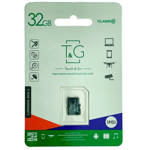Карта пам'яті micro SDXC 32GB (UHS-3) class 10 T&G (без адаптера)