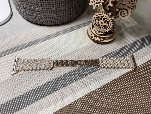 Ремінець металевий стрази rhinestones APPLE WATCH 38/40/41 MM №3