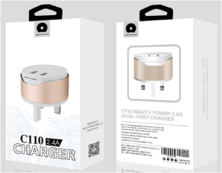 Мережевий зарядний пристрій WUW C110 2.4A 2USB