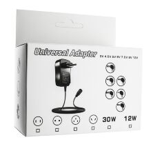 Мережевий зарядний пристрій універсальний з перем. SY8 30W 7 режимів + USB 5V 2.1A с 6 перехідниками