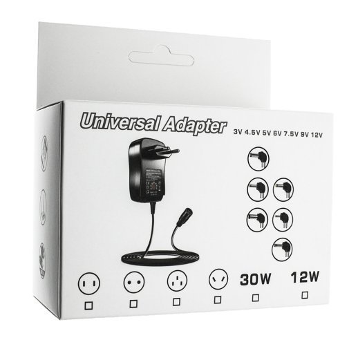 Мережевий зарядний пристрій універсальний з перем. SY8 30W 7 режимів + USB 5V 2.1A с 6 перехідниками