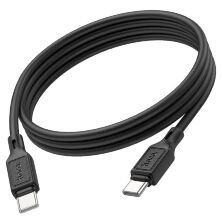 USB-C кабель HOCO X90 silicone 60W Type-C - Type-C 1 MЕТР ЧОРНИЙ