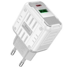 Мережевий зарядний пристрій HOCO C135A TYPE-C PD 20W + USB QC 3.0, білий