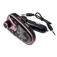 FM Модулятор M1 Bluetooth / гучномовець ЧОРНО-РОЖОВИЙ