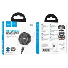 Бездротовий зарядний пристрій HOCO CW57 Air-Cooled 2в1 15W Magnetic Wireless Charger з активним охолодженням, чорний