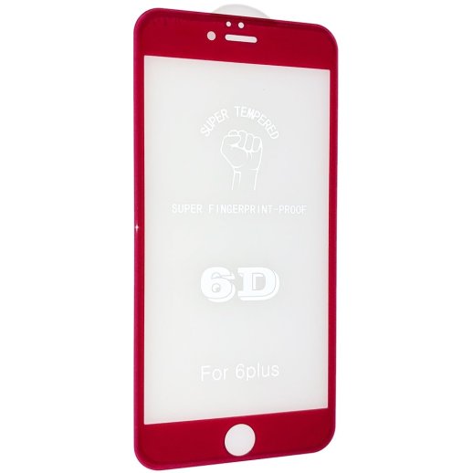 Захисне скло 6D ORIGINAL для APPLE IPHONE 6 PLUS | 6S PLUS ЧЕРВОНИЙ