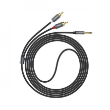 AUX Hoco UPA10 Double Lotus Rca Metal Grey