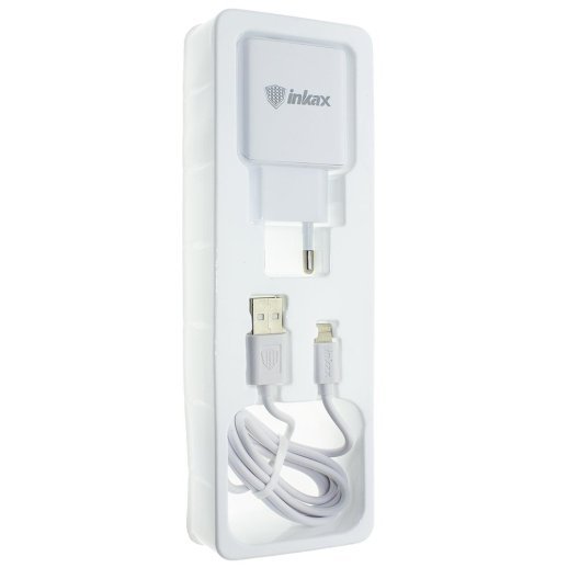 Мережевий зарядний пристрій INKAX CD-01 2.4A + USB кабель LIGHTNING