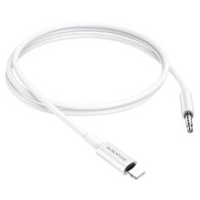 Кабель BOROFONE BL9 AUX Lightning - jack 3.5мм 1МЕТР БІЛИЙ
