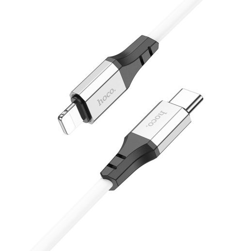 USB-C кабель HOCO X86 Type-C - Lightning, 1 метр, білий
