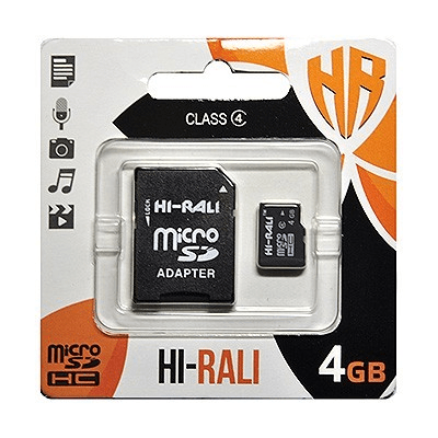 Карта пам'яті Hi-Rali MicroSDHC 4gb 4 Class & Adapter глюк