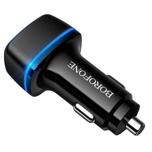 Автомобільний зарядний пристрій BOROFONE BZ14 Max dual port ambient light car charger