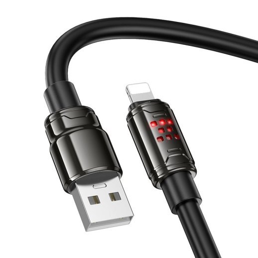 USB кабель HOCO U143 USB - Lightning, 1 метр, чорний