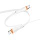 USB-C кабель BOROFONE BX118 Esplendido Type-C - Type-C 60W, 3A, 1 метр, білий