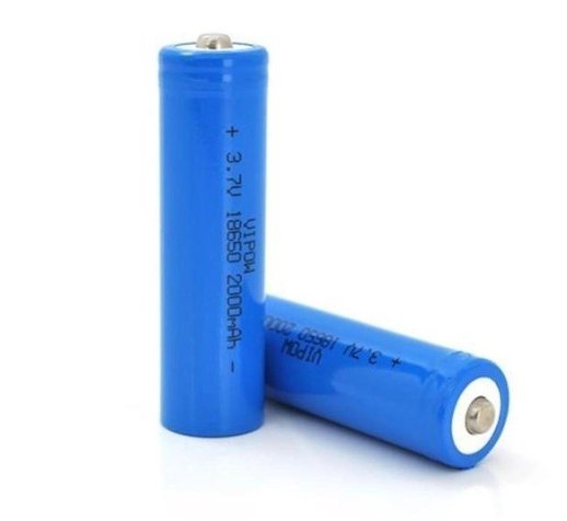 Акумулятор Vipow 18650 Li-Ion ICR18650 2000mAh TipTop 3.7V BLUE без упаковки