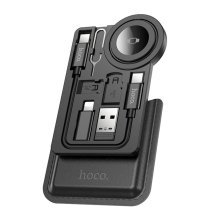 Бездротовий зарядний пристрій HOCO CW58 Multi-Functional Watch Wireless Charger для Apple Watch, чорний