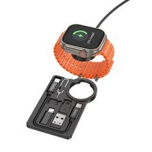 Бездротовий зарядний пристрій HOCO CW58 Multi-Functional Watch Wireless Charger для Apple Watch, чорний