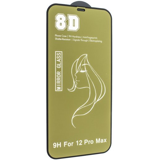 Захисне скло 8D MIRROR APPLE IPHONE 12 PRO MAX 6,7"