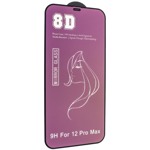 Захисне скло 8D MIRROR APPLE IPHONE 12 PRO MAX 6,7"