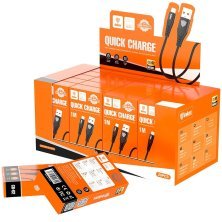 КАБЕЛЬ USB INKAX CB-02 MICRO  Тканинна обплетення 1 метр 2,1А