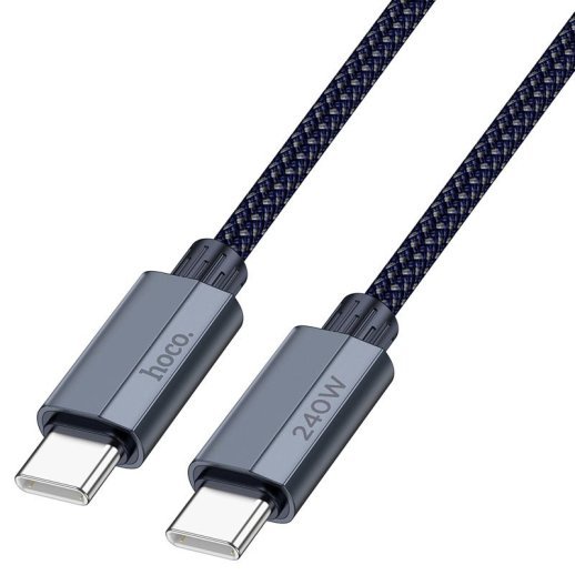 USB-C кабель HOCO U134 240W Type-C - Type-C 1.80м, ТЕМНО-СИНІЙ