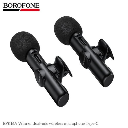Бездротовий мікрофон BOROFONE BFK16A Winner dual-mic wireless microphone Type-C