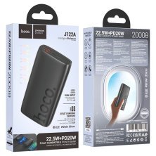 Power Bank HOCO J122A Respect PD20W+22.5W 20000 mAh чорний