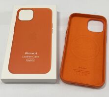Чохол Leather Case Apple Iphone 14  MagSafe Orange