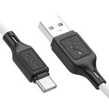 USB кабель HOCO X90 silicone USB - Type-C 1 MЕТР БIЛИЙ