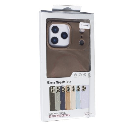 Силіконовий чохолНакладка Color (With Magnit) для Apple iPhone 17 Pro Max Brown