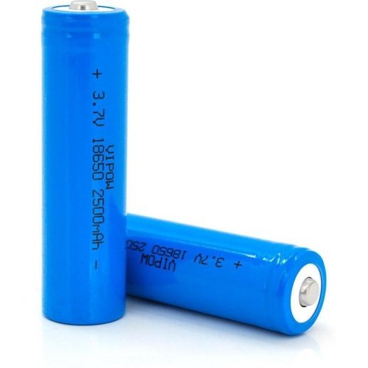 Акумулятор Vipow 18650 Li-Ion ICR18650 2500mAh TipTop 3.7V BLUE без упаковки
