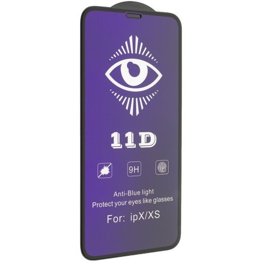 Захисне скло 11D BLUE LIGHT APPLE IPHONE X | XS | 11 PRO ЧОРНИЙ