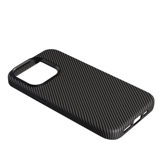 Накладка Leather Carbon With Magnetic для Apple iPhone 14 Pro Black